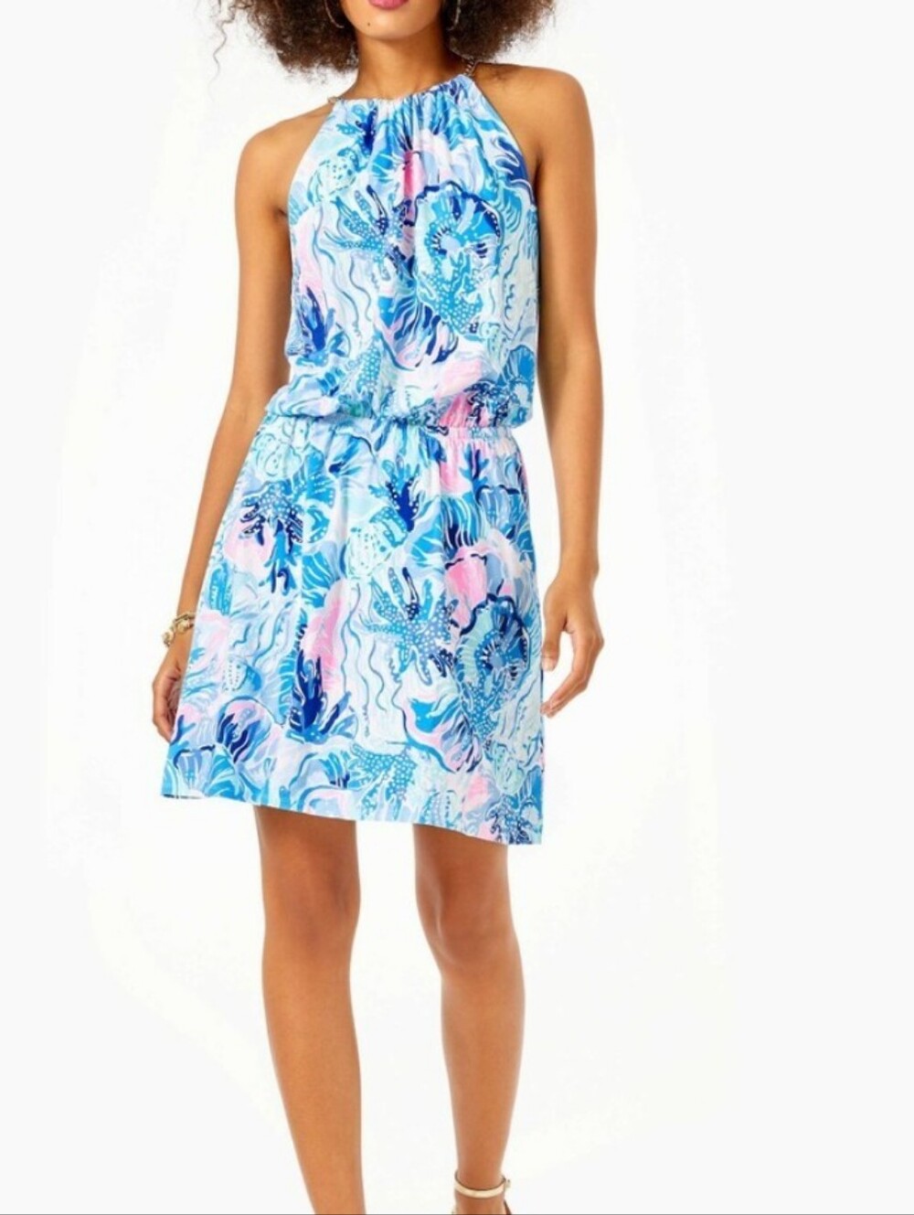 LIKE NEW!! Lilly Pulitzer Bowen Blue Shade Skirt Romper Dress. Size XXS